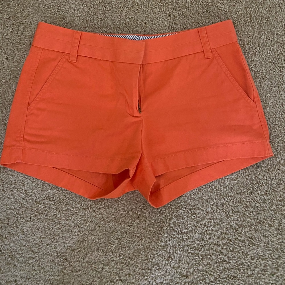 JCrew chino short. Light orange/coral
